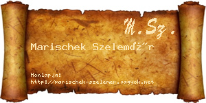 Marischek Szelemér névjegykártya